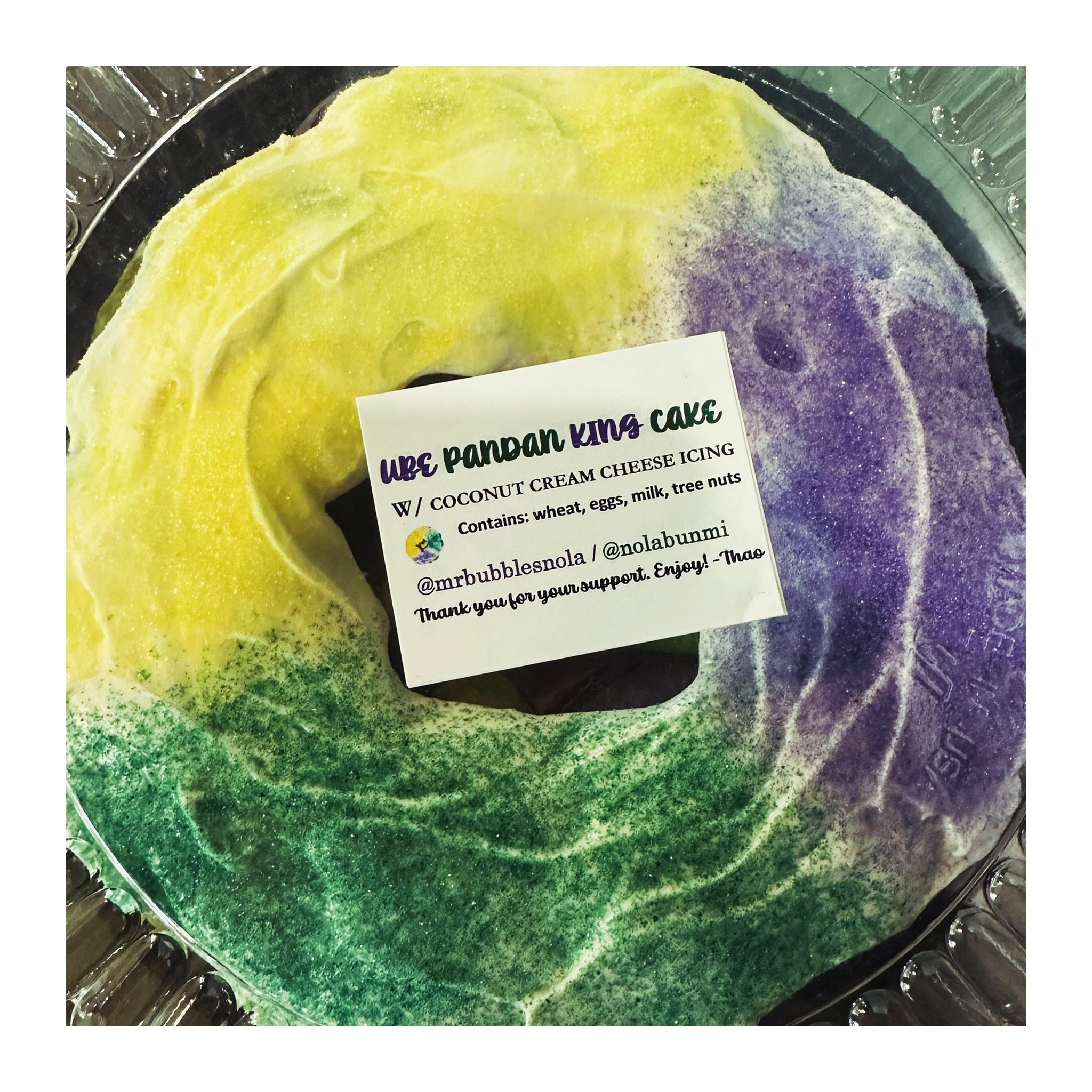 Ube & Pandan Mixed King Cake - IN STORE PICKUP