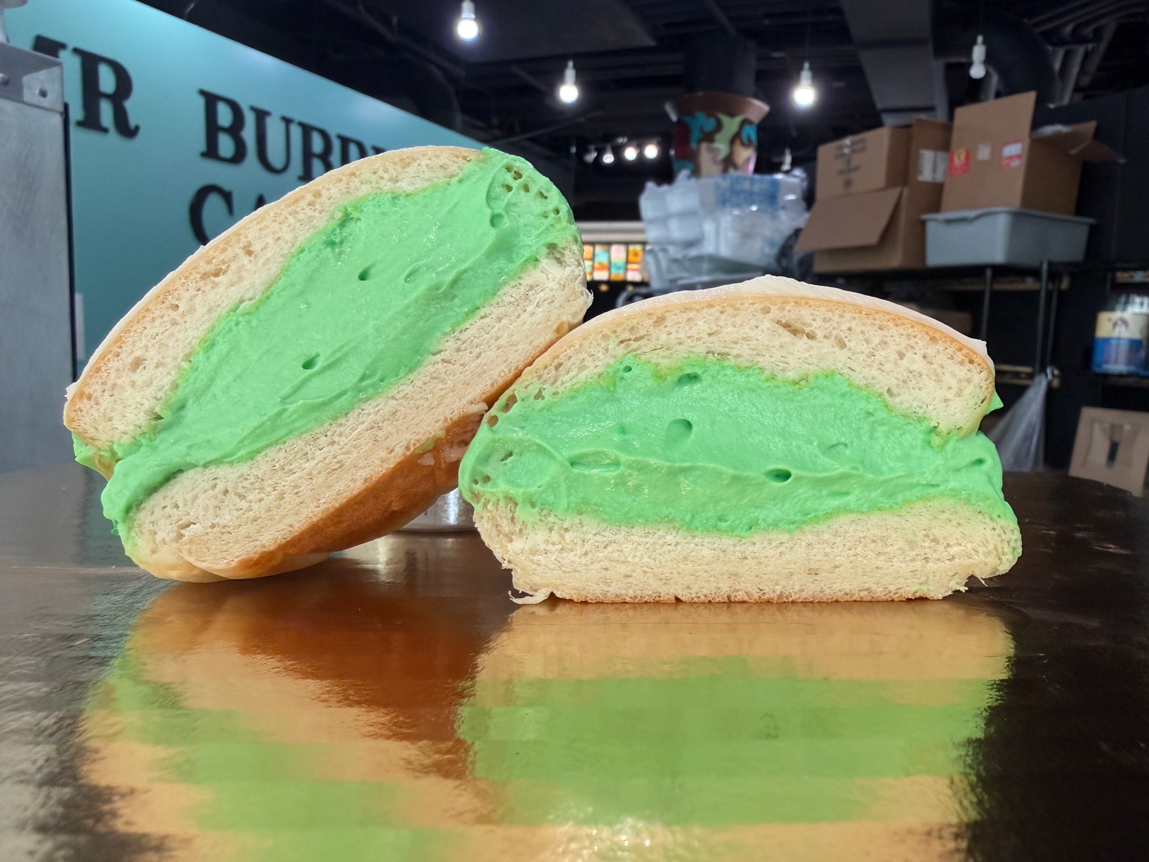 MILK BREAD CREAM BUNS - PANDAN COCONUT (LOCAL PICKUP ONLY)